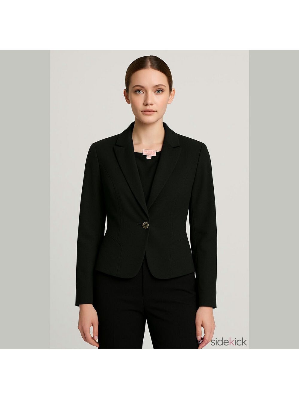 Bandolino Women's Black Single-Button Tailored Blazer Jacket NWOT